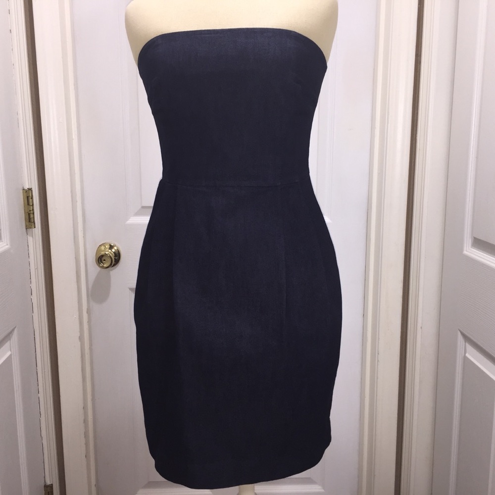 Express strapless denim dress size 8